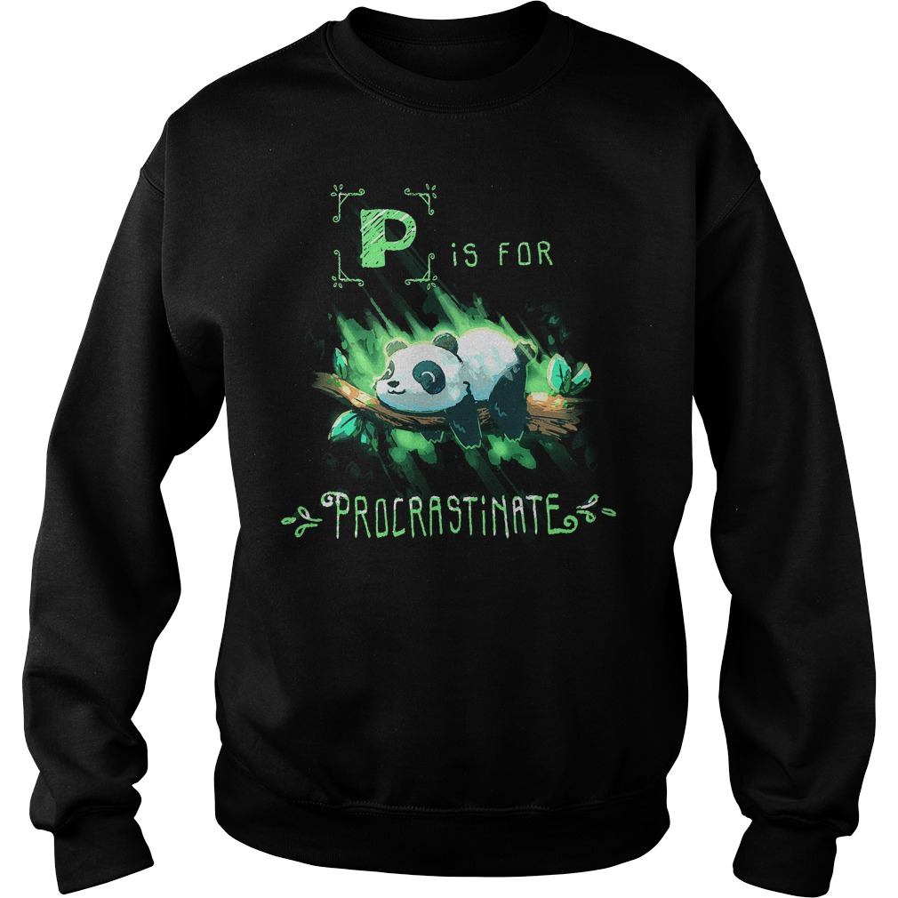 Panda P Is For Procrastinate Sweater