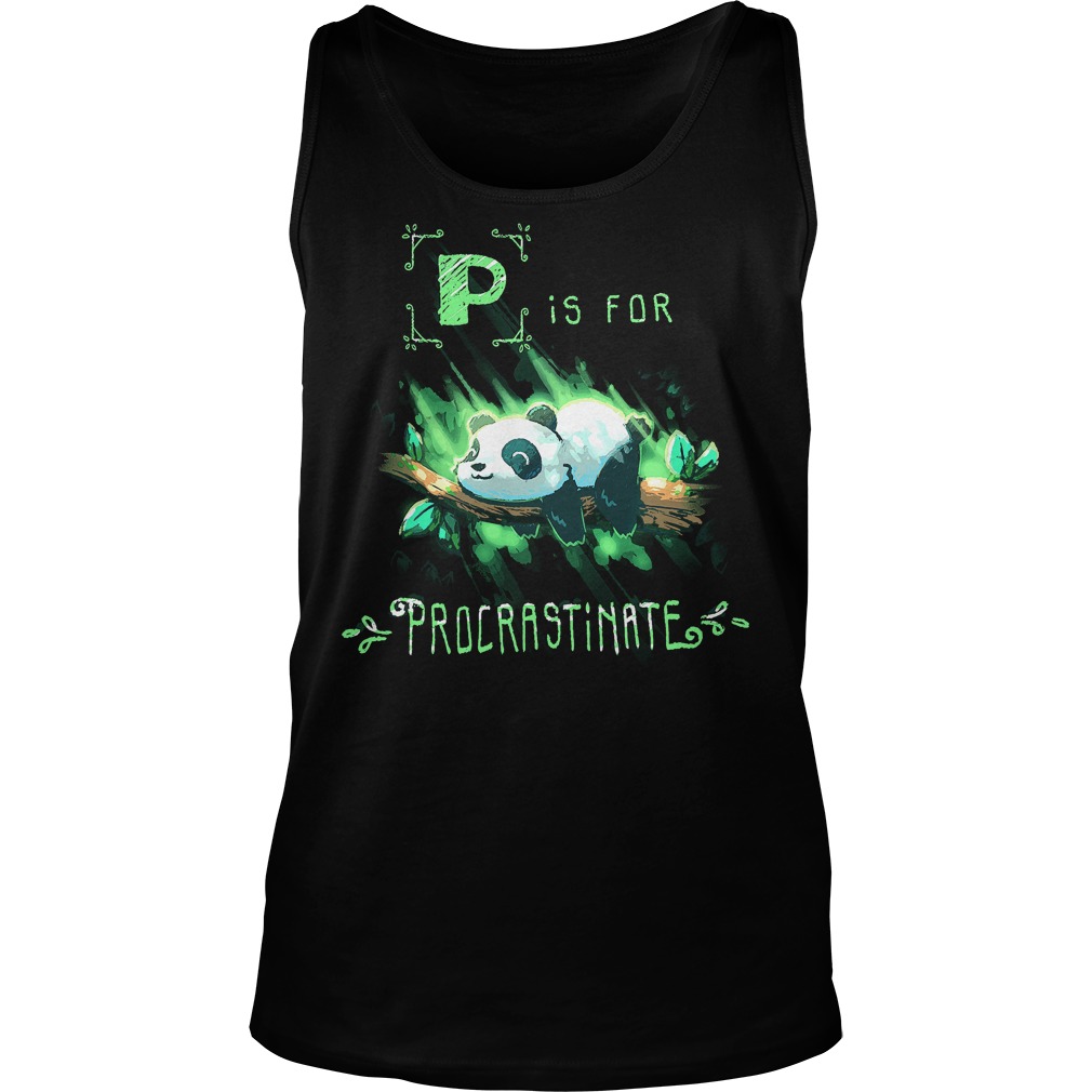 Panda P Is For Procrastinate Tanktop