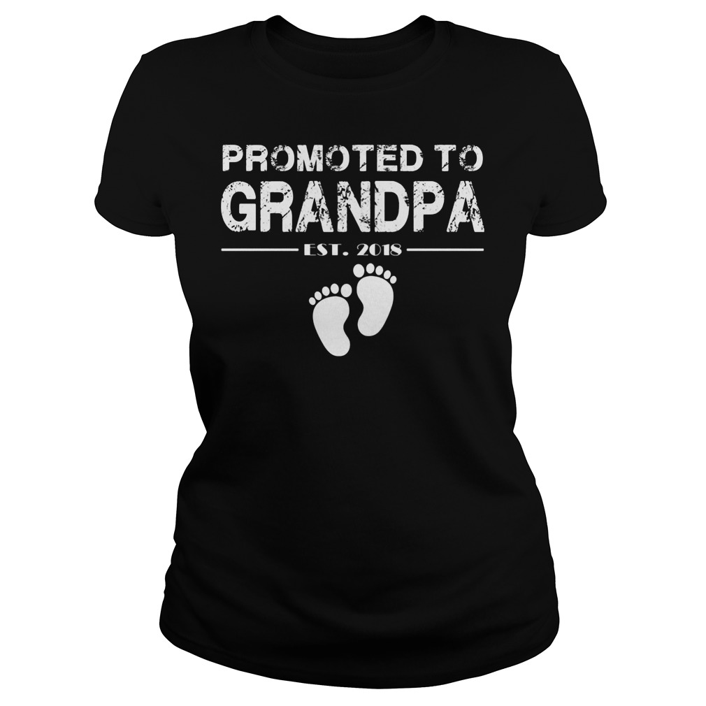 Promoted To Grandpa Est 2018 Ladies