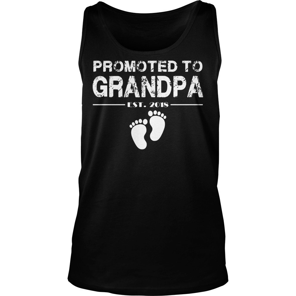 Promoted To Grandpa Est 2018 Tanktop