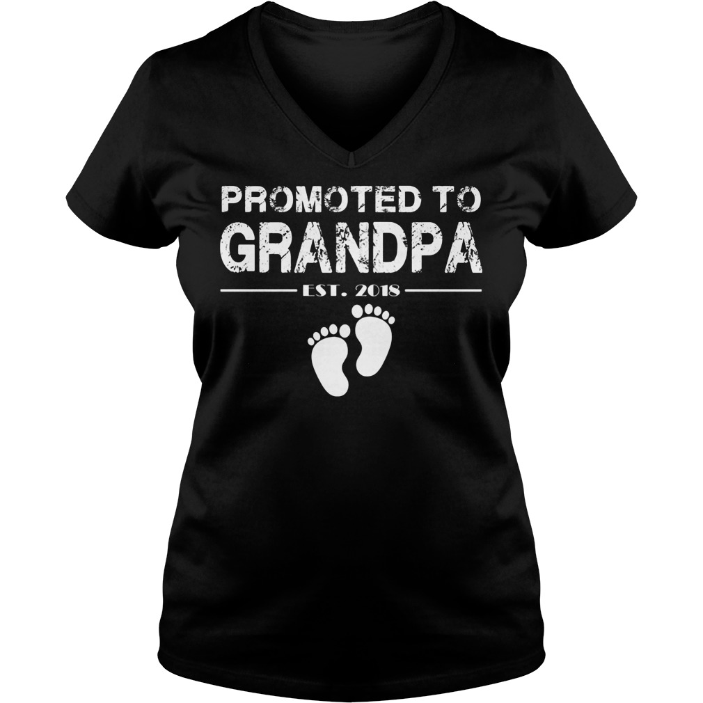Promoted To Grandpa Est 2018 V Neck