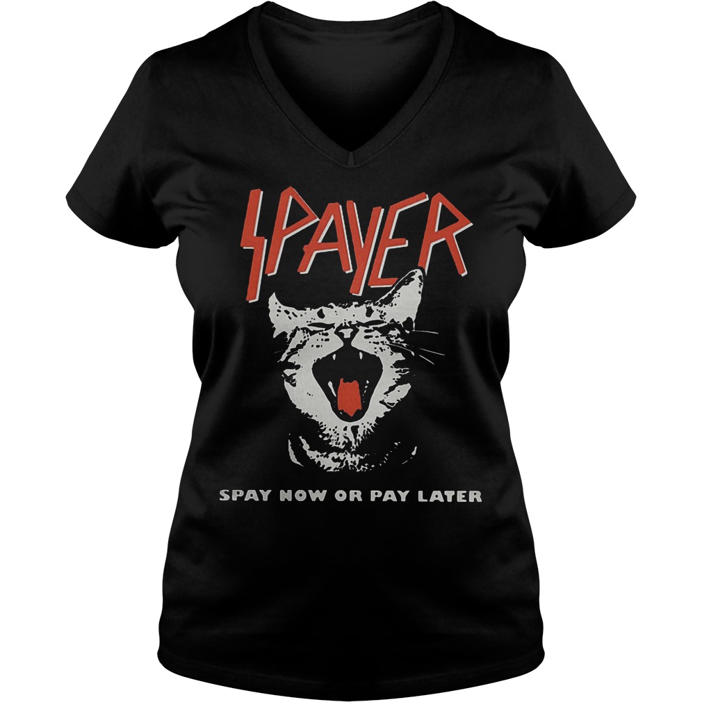 Spayer Spay Now Or Pay Later Cat V Neck