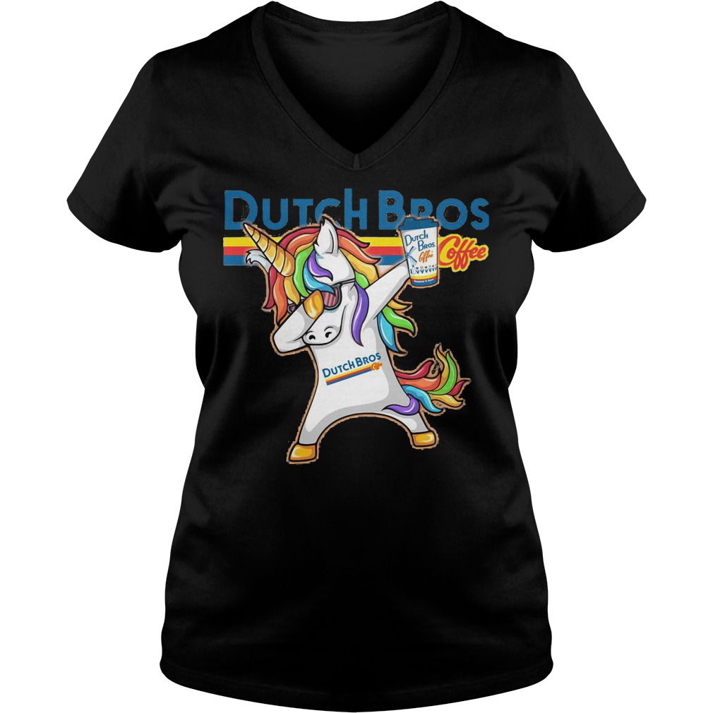 Unicorn Dabbing Dutch Bros V Neck