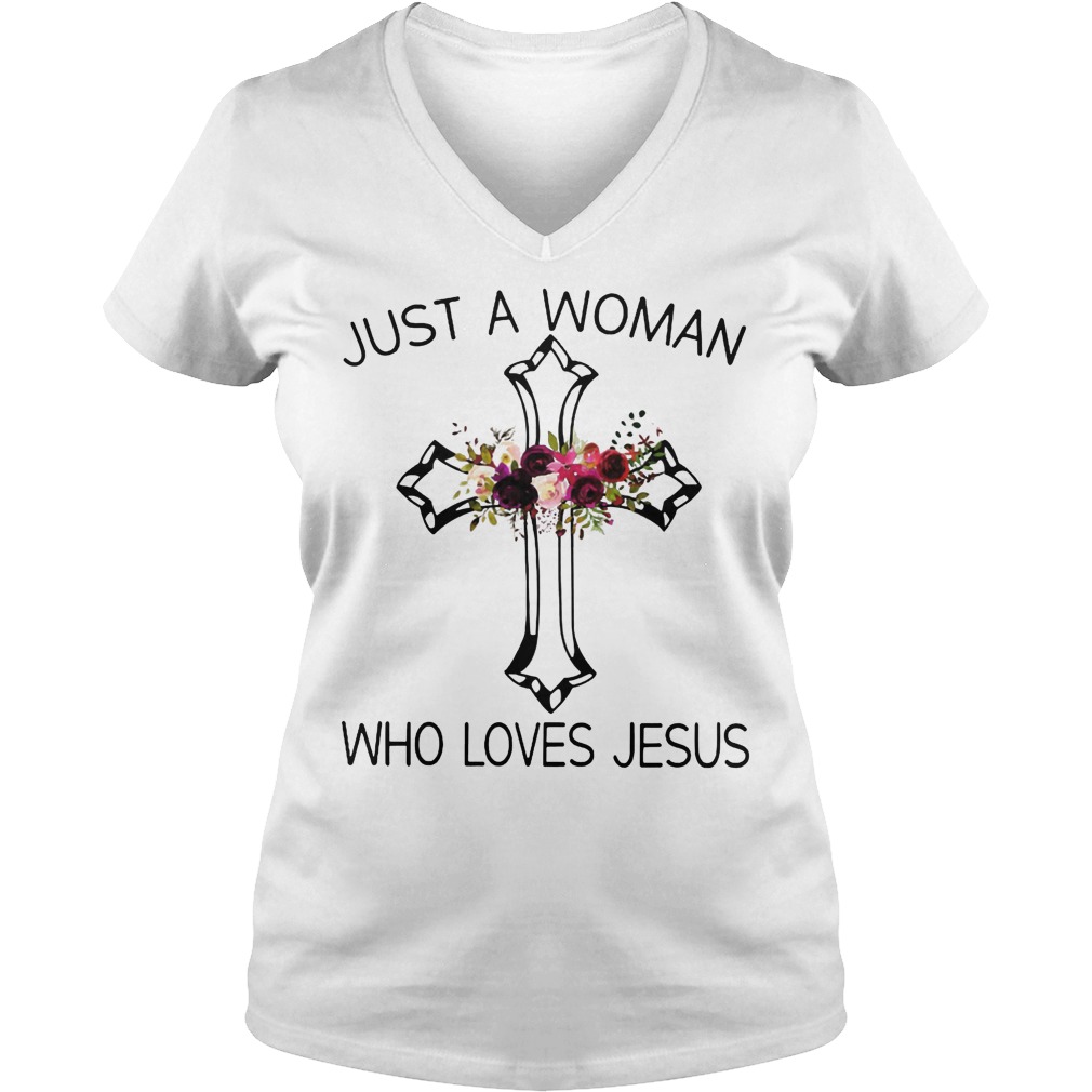 A Woman Who Loves Jesus V Neck