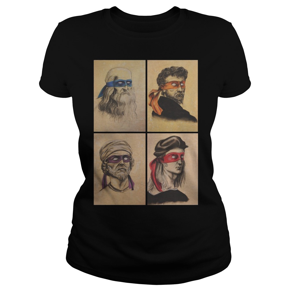 Donatello Raphael Leonardo And Michelangelo Renaissance Artists Ninja Turtles Ladies