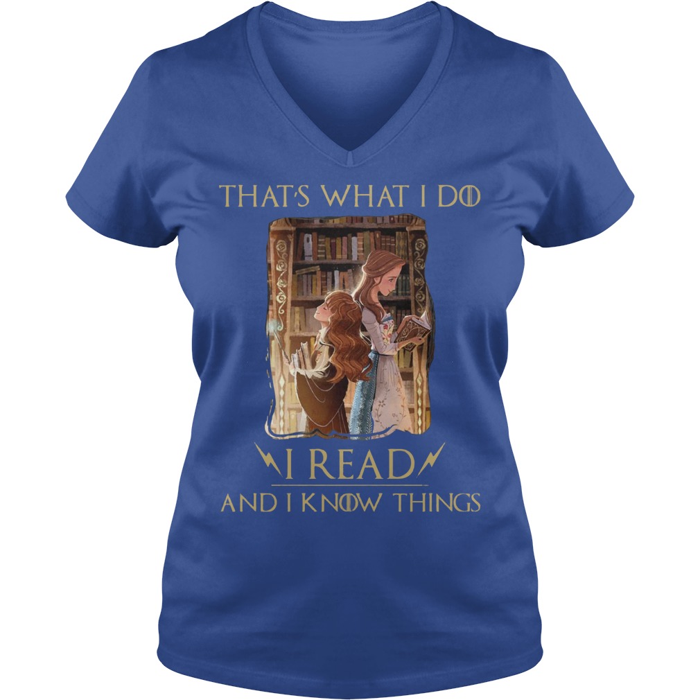 Hermione Granger And Belle Thats What I Do I Read And I Know Things V Neck