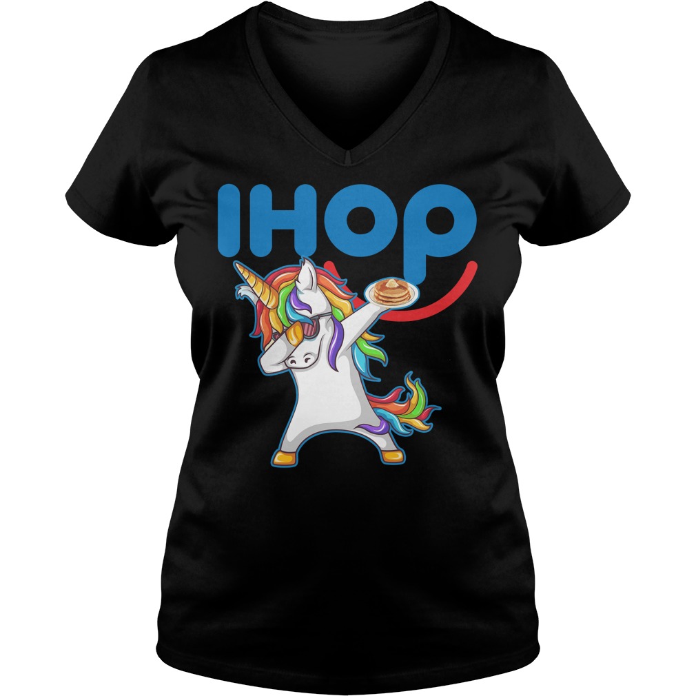Ihop Unicorn Dabbing With Cake V Neck