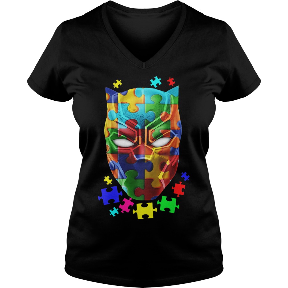 Official Autism Awareness Black Panther V Neck