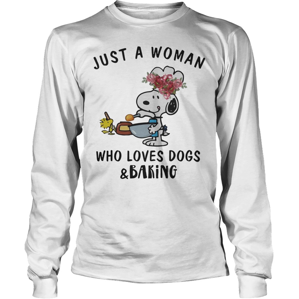 Snoopy Just A Woman Who Loves Dogs And Baking Longsleeve