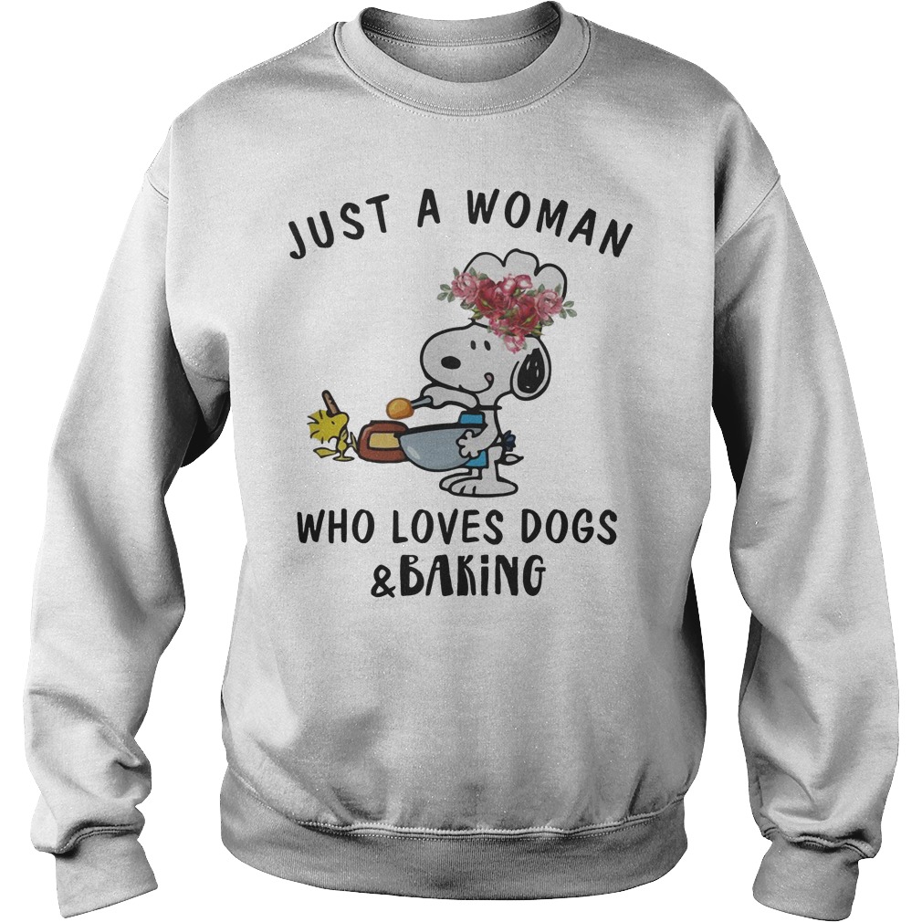 Snoopy Just A Woman Who Loves Dogs And Baking Sweater