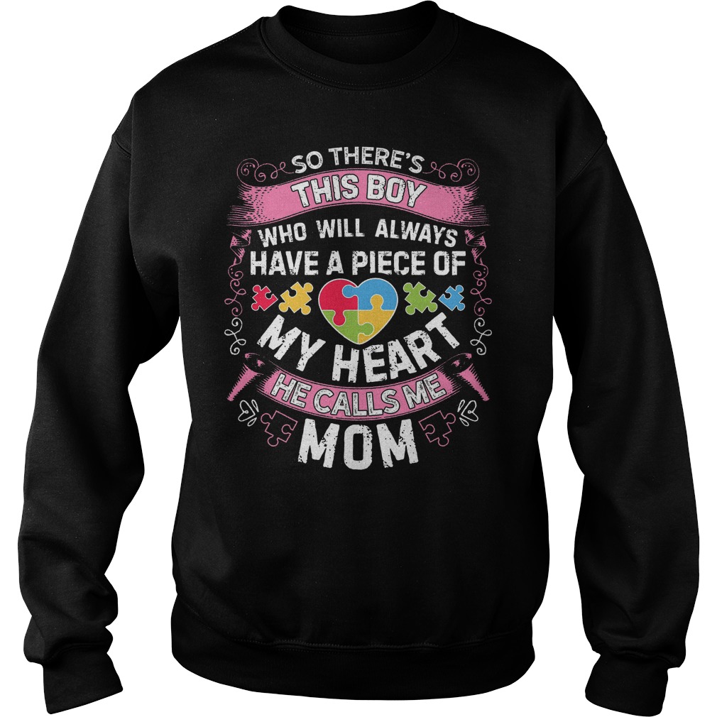 This Boy He Call Me Mom Autism Awareness Sweater