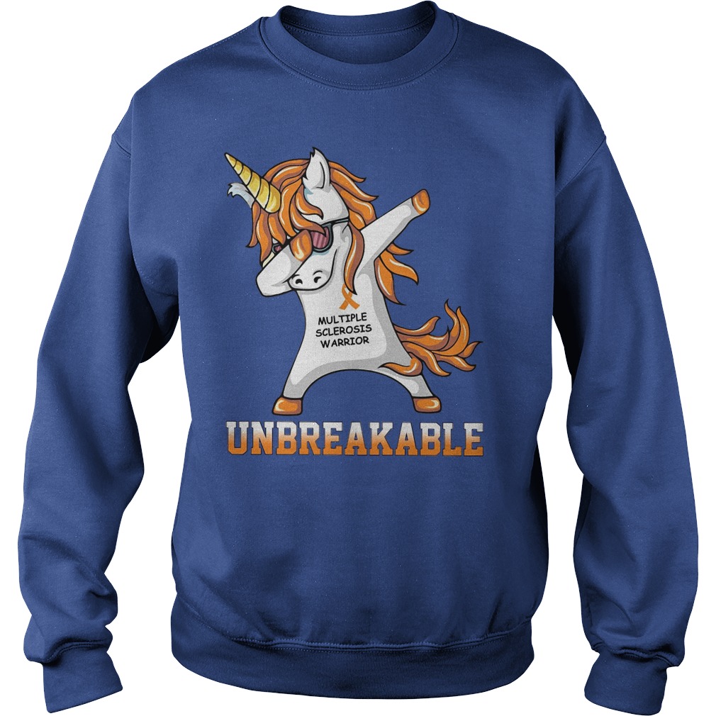 Unicorn Dabing Multiple Sclerosis Warrior Unbreakable Sweater