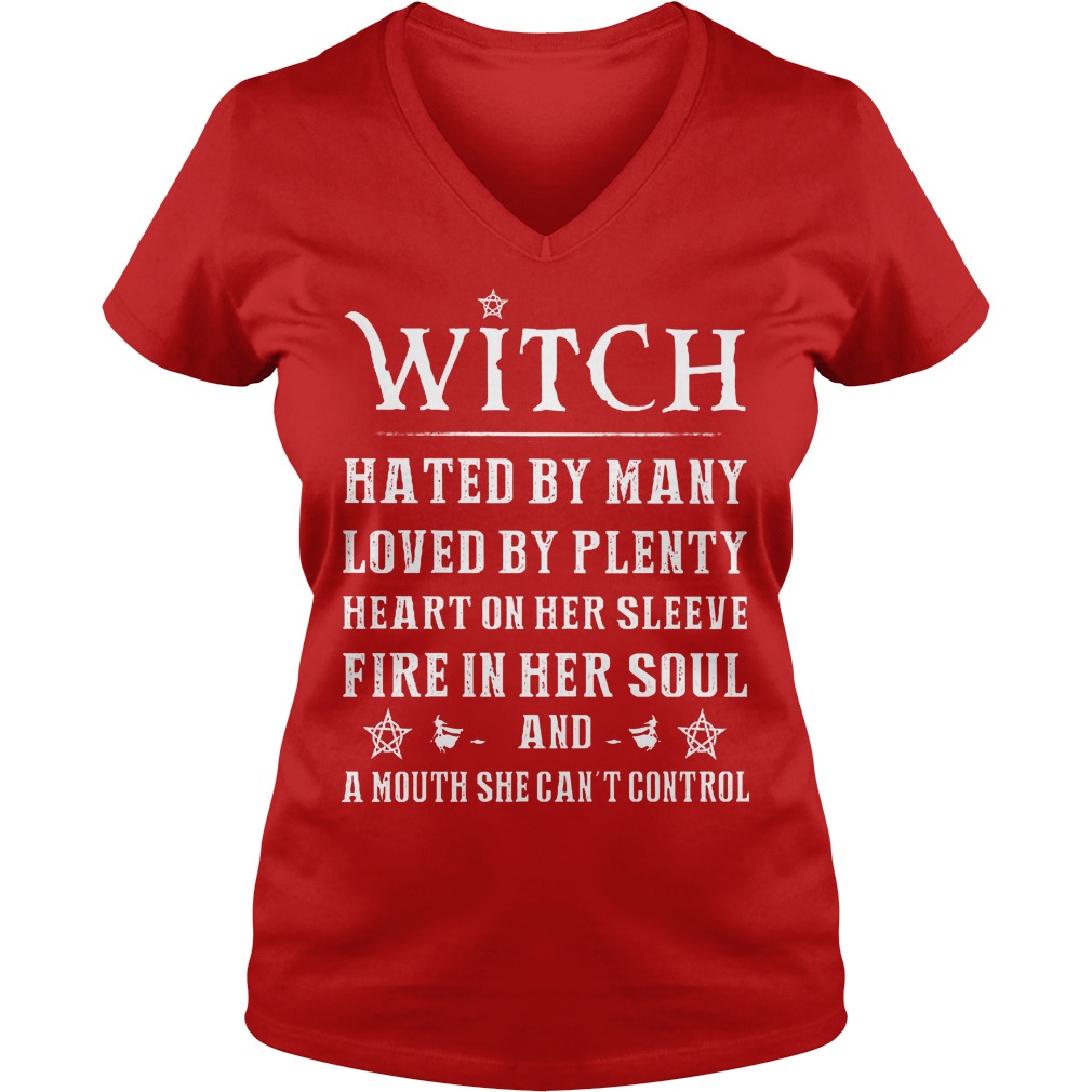 Witch Hated By Many Loved By Plenty Heart On Her Sleeve V Neck