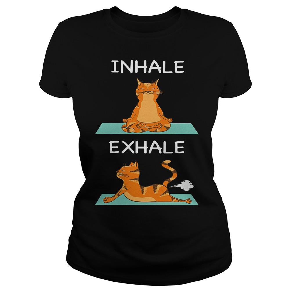 Cat Yoga Inhale And Exhale Ladies