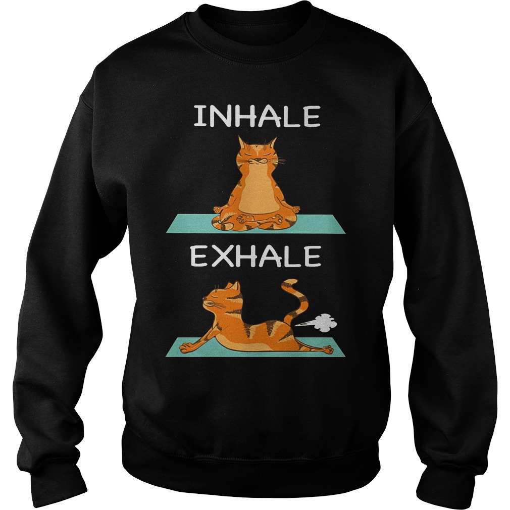 Cat Yoga Inhale And Exhale Sweater