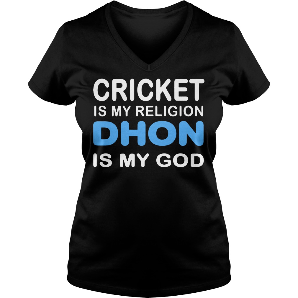 Cricket Is My Religion Dhon Is My God V Neck