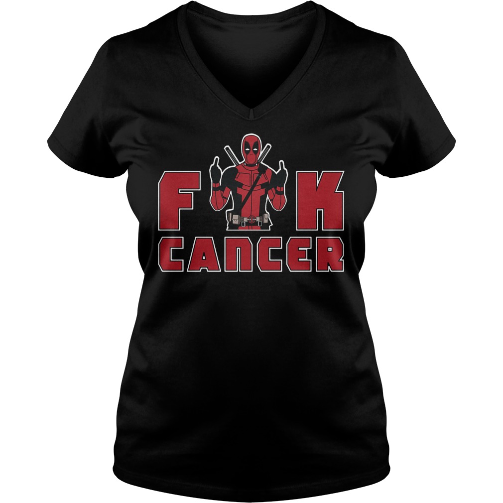 Deadpoool Fuck Cancer V Neck