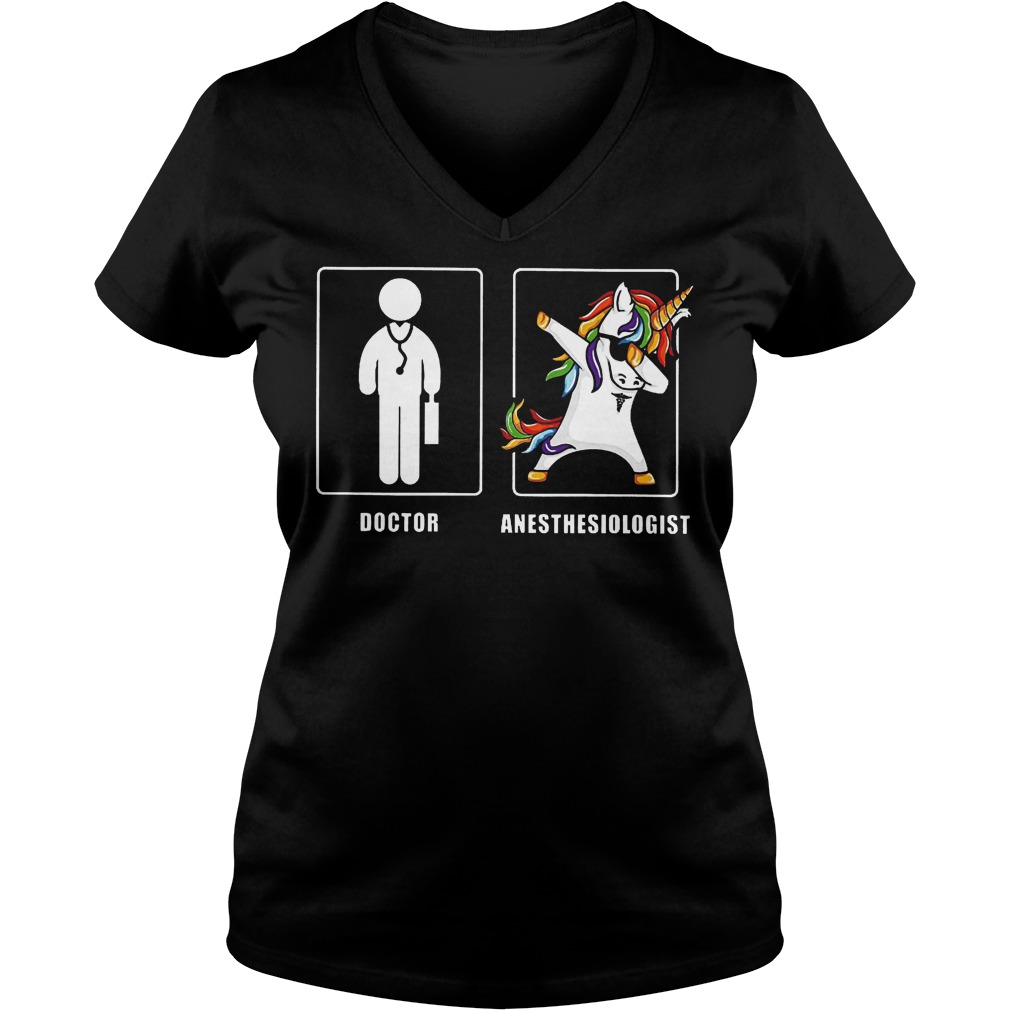Doctor Unicorn Anesthesiologist V Neck