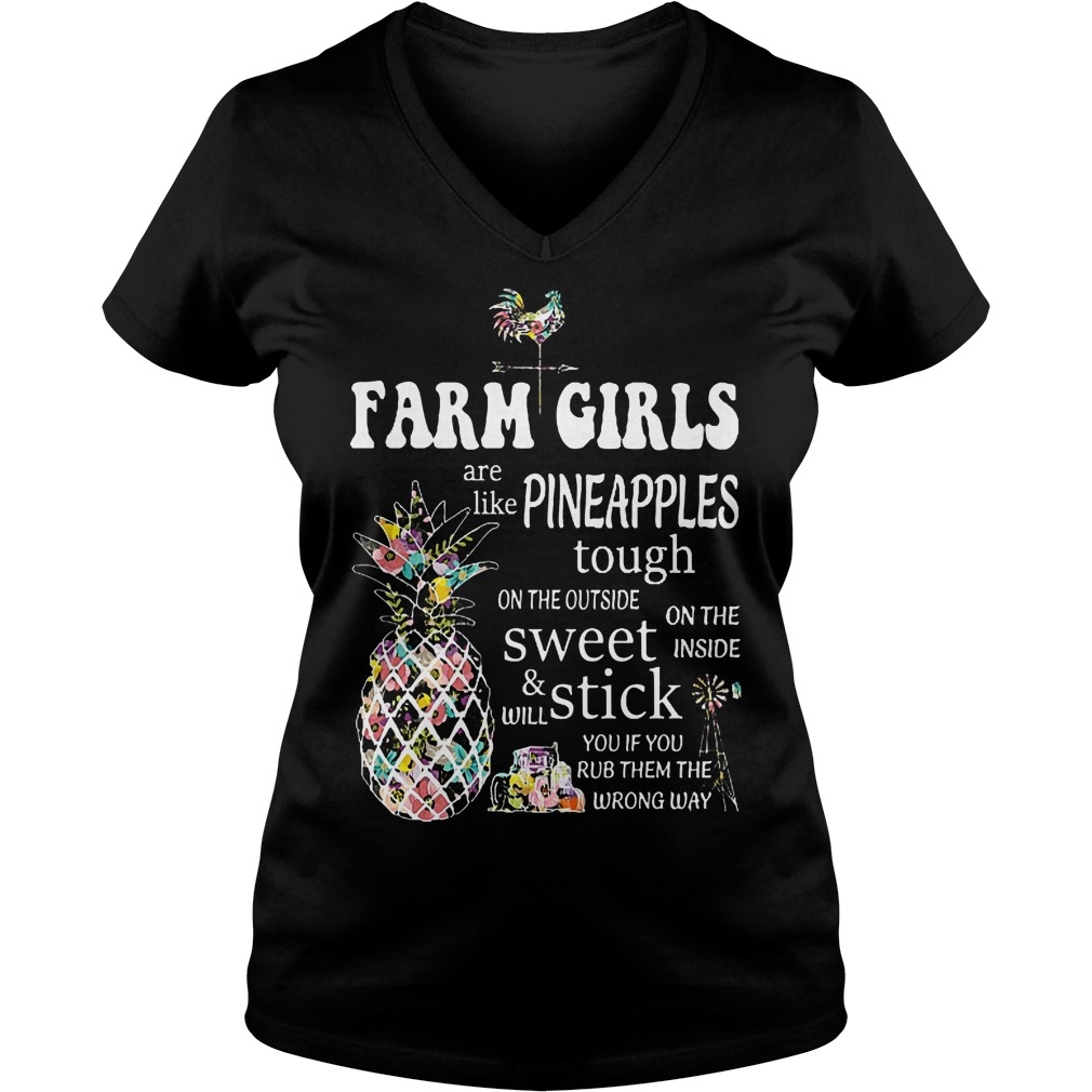 Farm Girls Are Like Pineapples V Neck