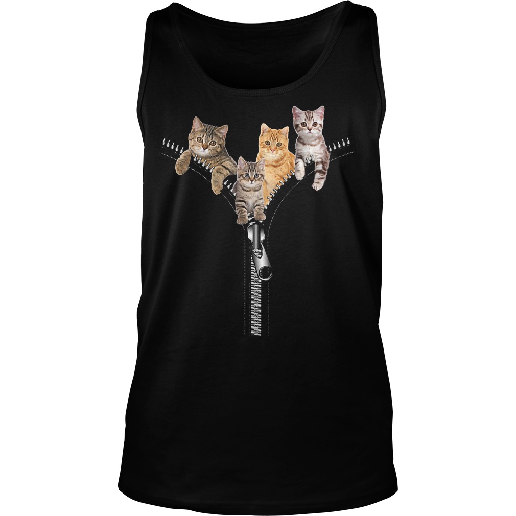 Four Cats And Zipper Tanktop