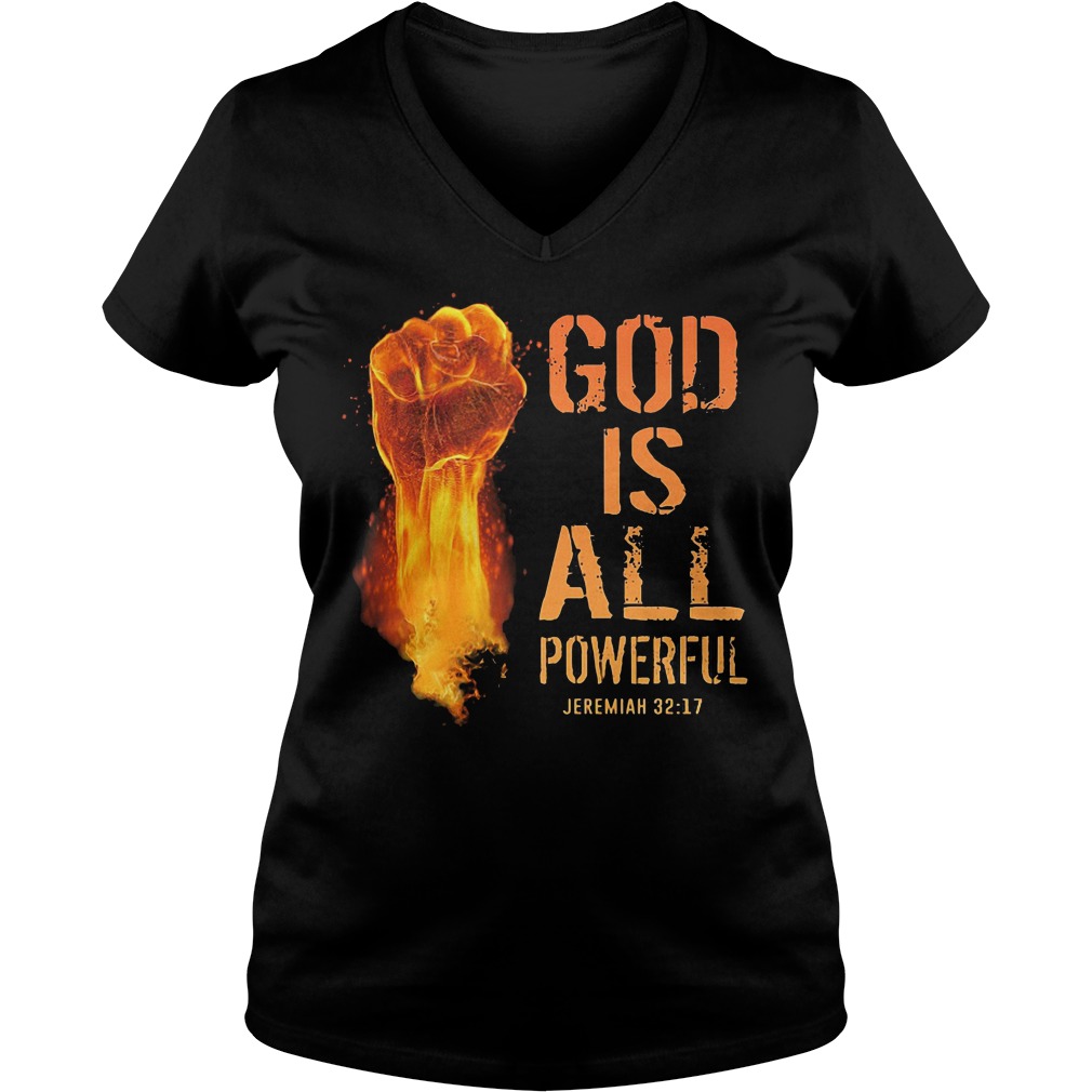 God Is All Powerful V Neck
