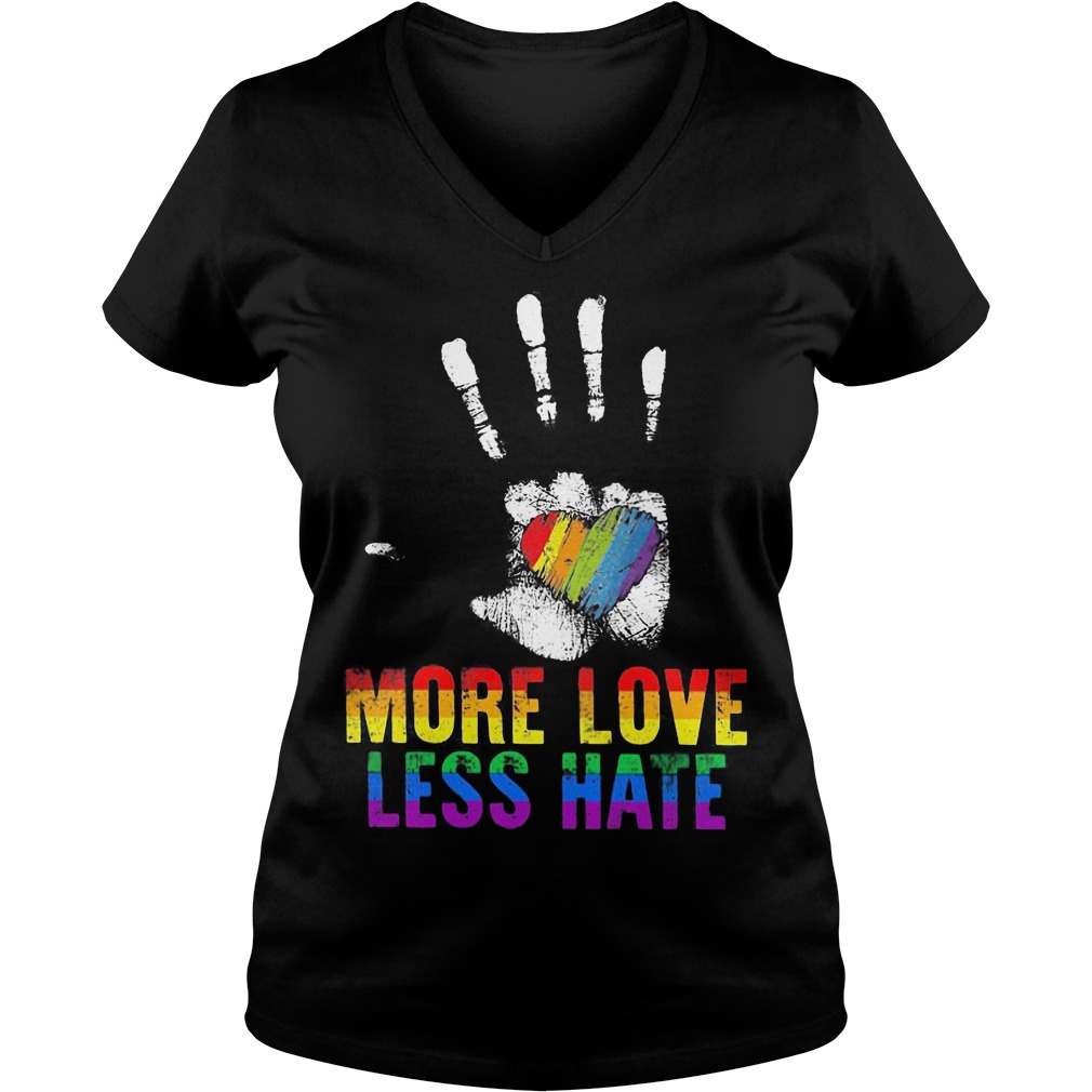 Lgbt More Love Less Hate V Neck