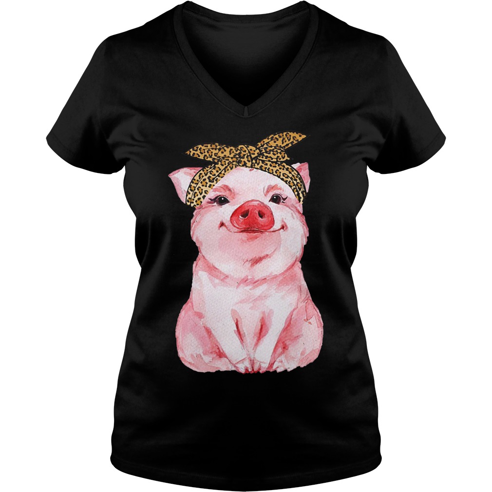 Pig Leopard Bandana V Neck