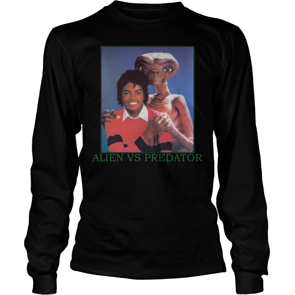 Alien And Predator Michael Jackson Et Shirt Longsleeve