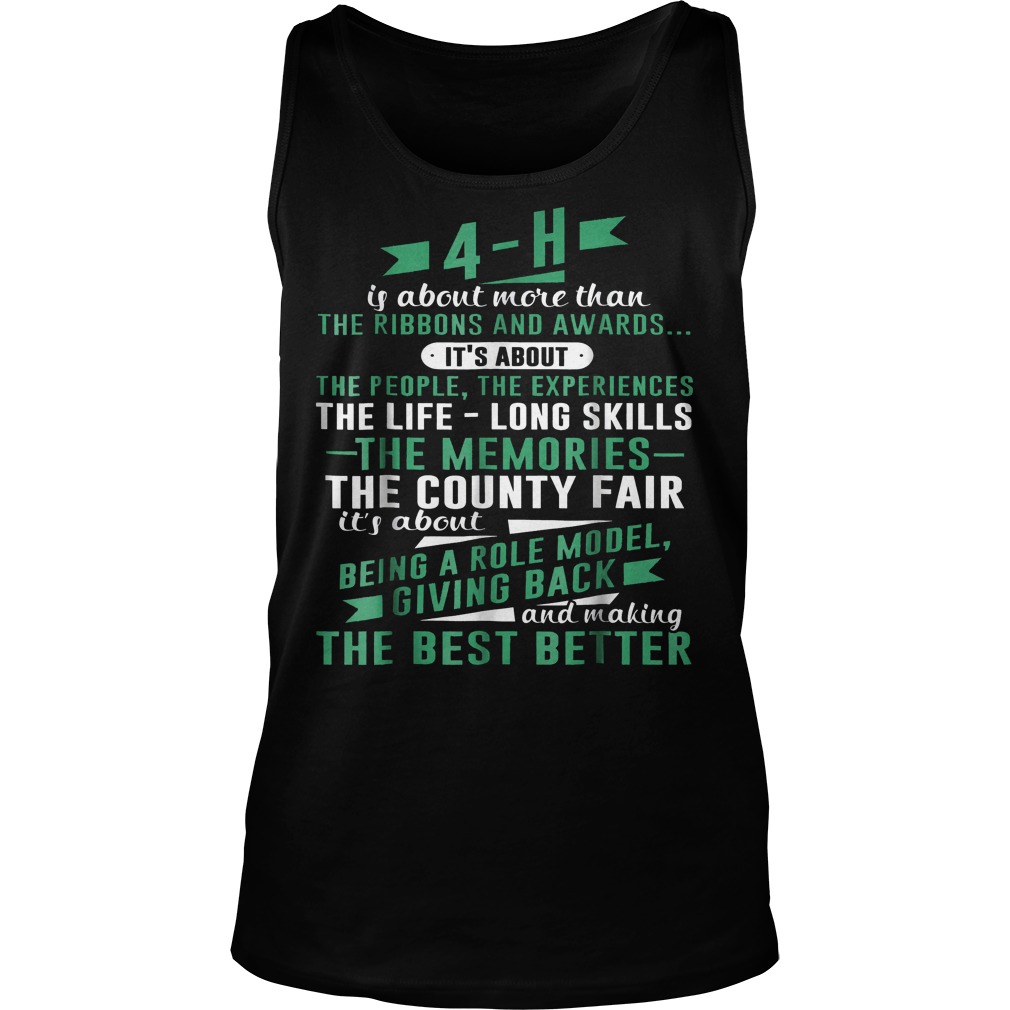 4 H Experience Is More Than Ribbons And Awards Tanktop