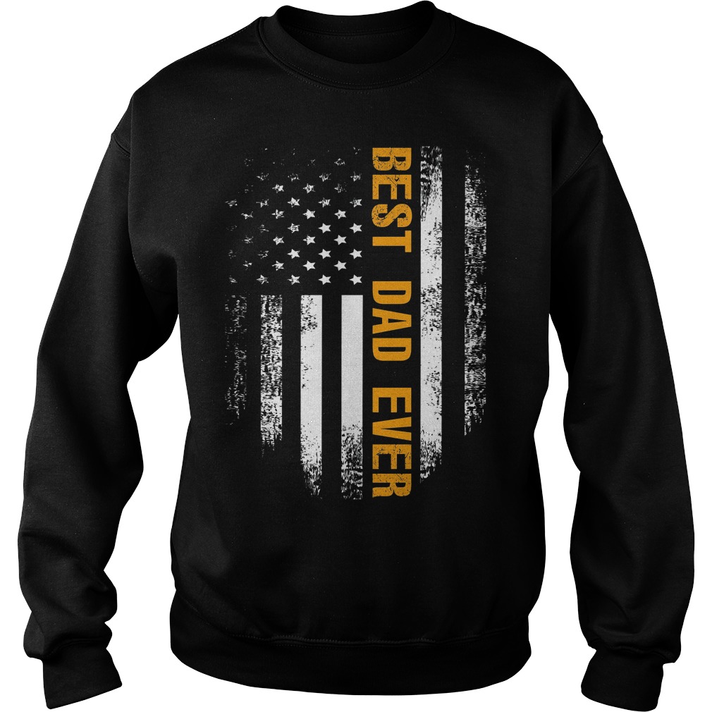Best Dad Ever American Flag Sweater