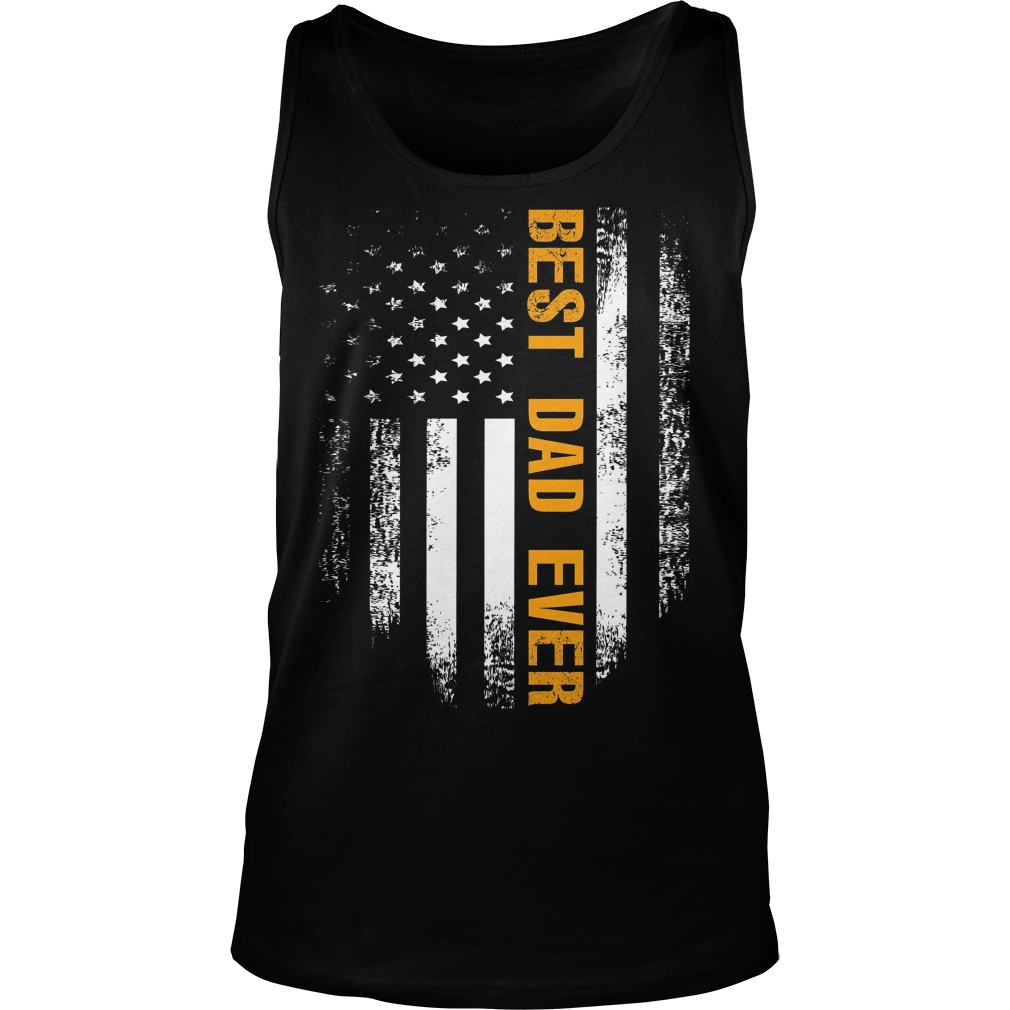 Best Dad Ever American Flag Tanktop