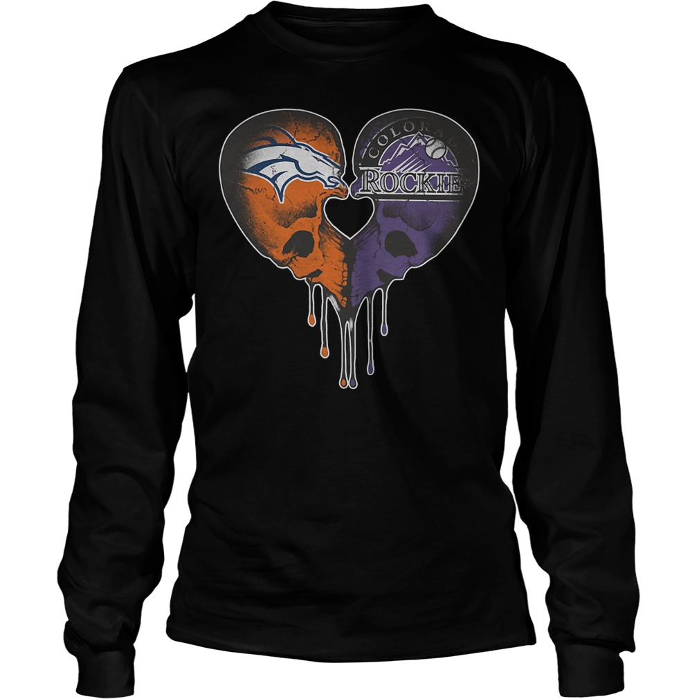 Broncos Rockies Skull Love Longsleeve