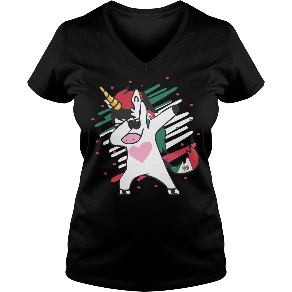 Dabbing Mexico Soccer World Fan V Neck