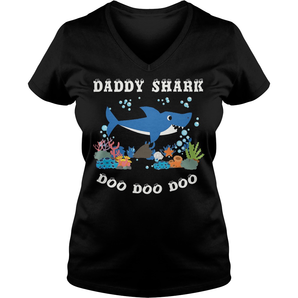 Funny Daddy Shark Doo Doo Doo V Neck