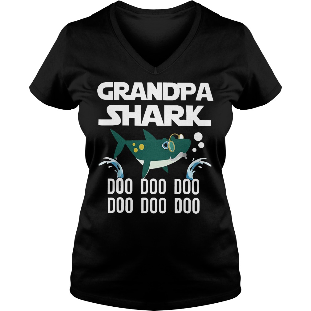 Grandpa Shark Doo Doo Doo V Neck