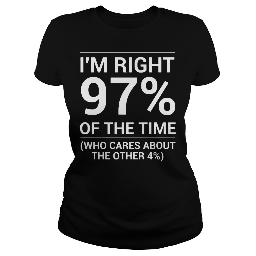 I'm Right 97% Of The Time Ladies