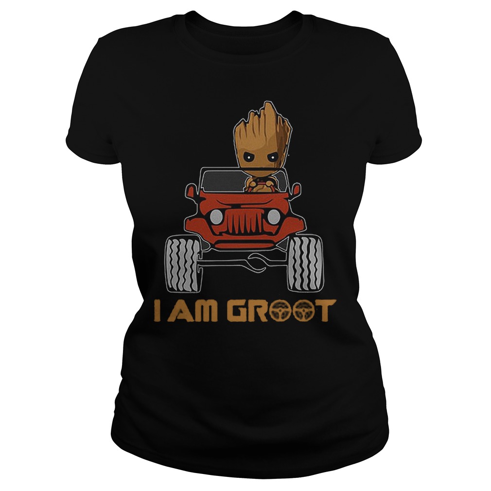 Jeep And Groot I Am Groot Ladies