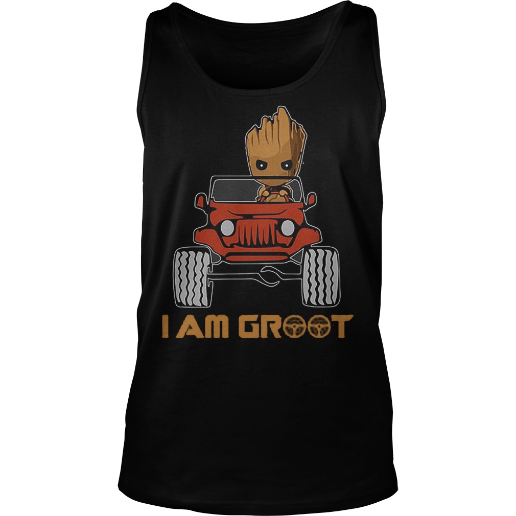 Jeep And Groot I Am Groot Tanktop