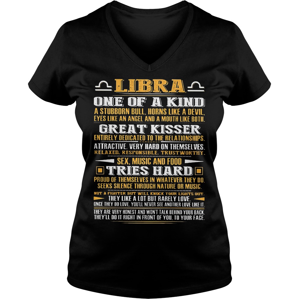 Libra One Of A Kind A Stubborn Bull V Neck