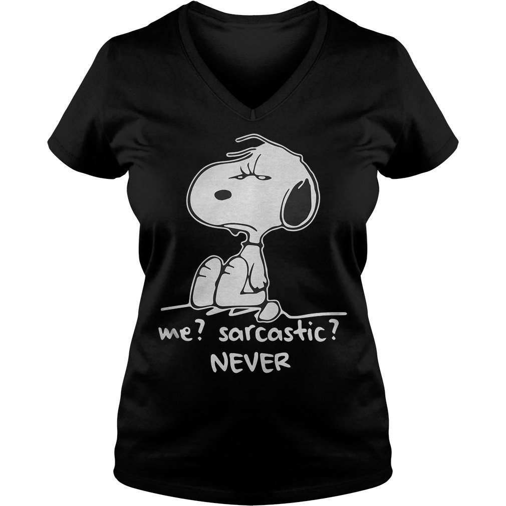Me Sarcastic Never Snoopy V Neck