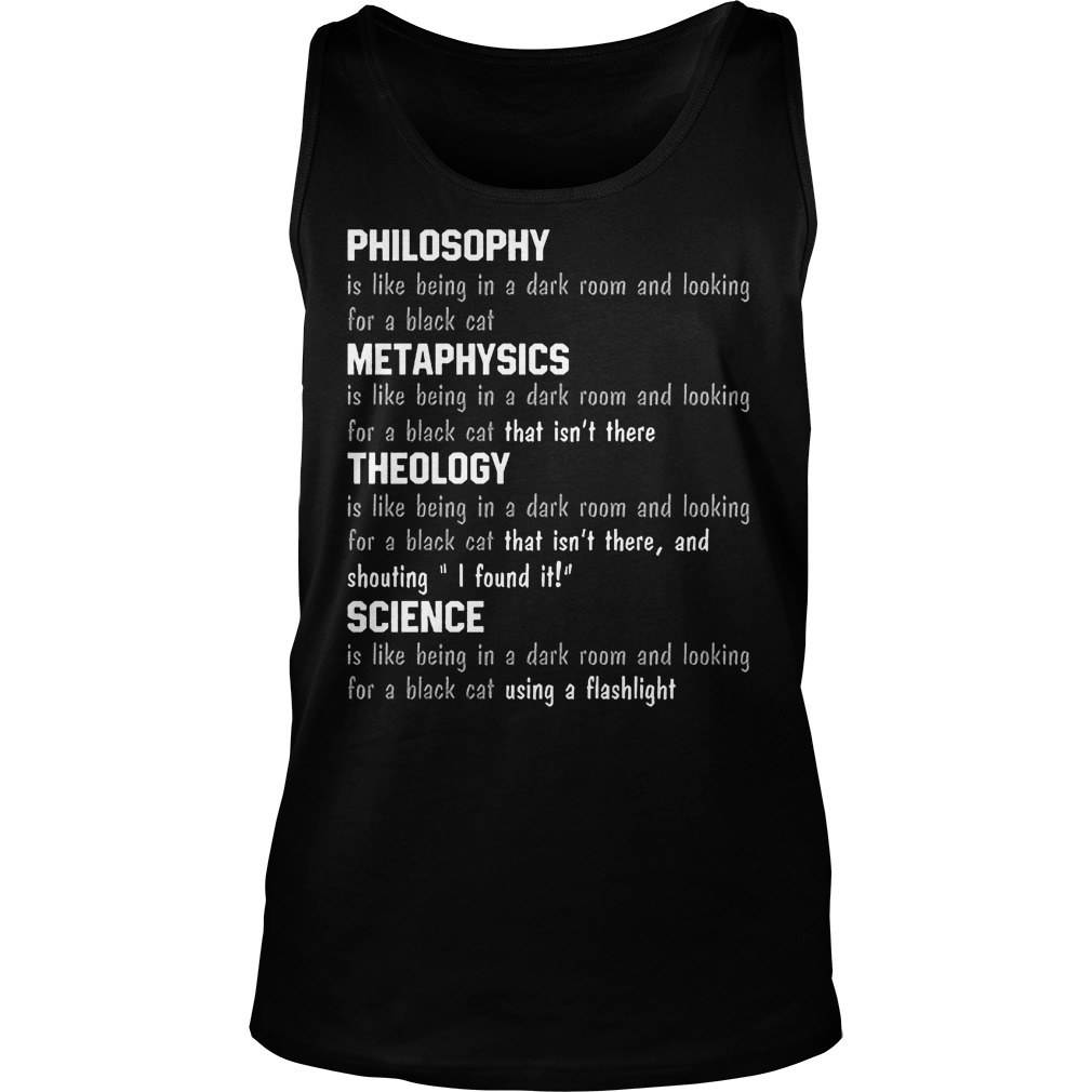 Philosophy Is Like Being In A Dark Room And Looking Dor A Black Cat Tanktop