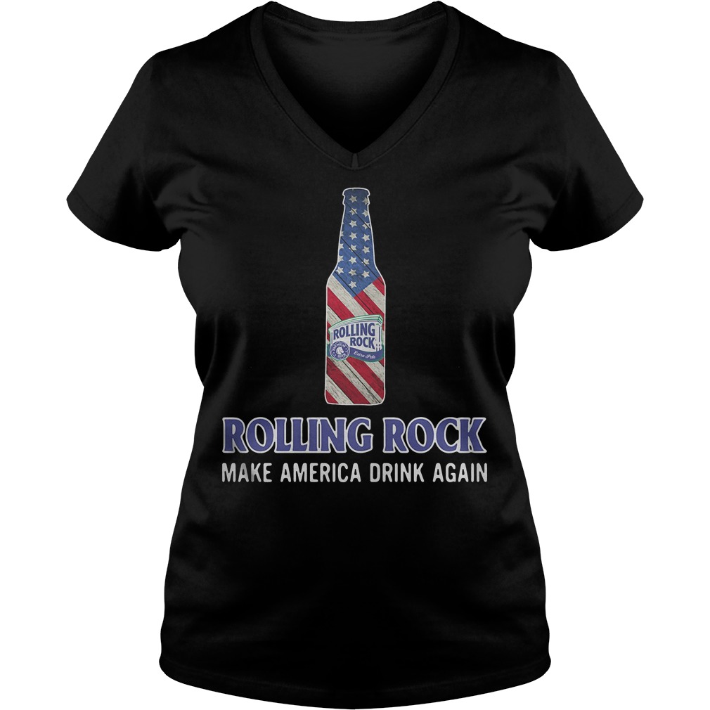 Rolling Rock Make America Drink Again V Neck