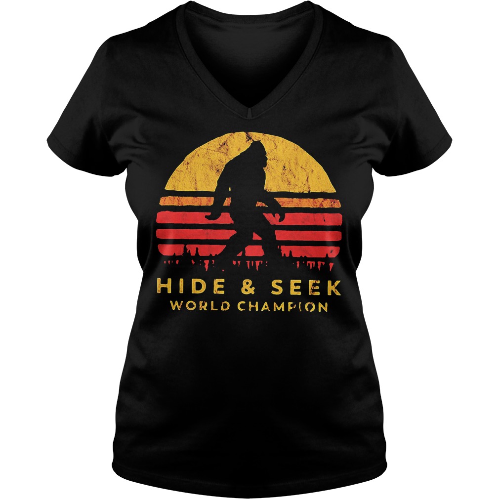 Bigfoot Hide and Seek World Champion T-Shirt Ladies V-Neck