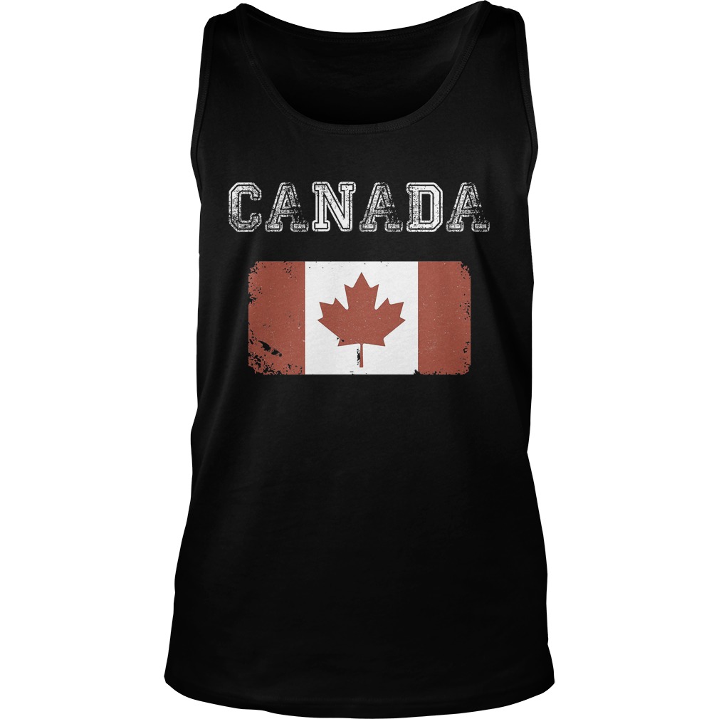 Canada Day Vintage Canada Flag T-Shirt Unisex Tank Top