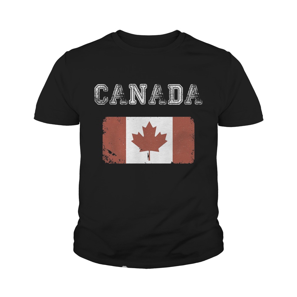 Canada Day Vintage Canada Flag T-Shirt Youth Tee