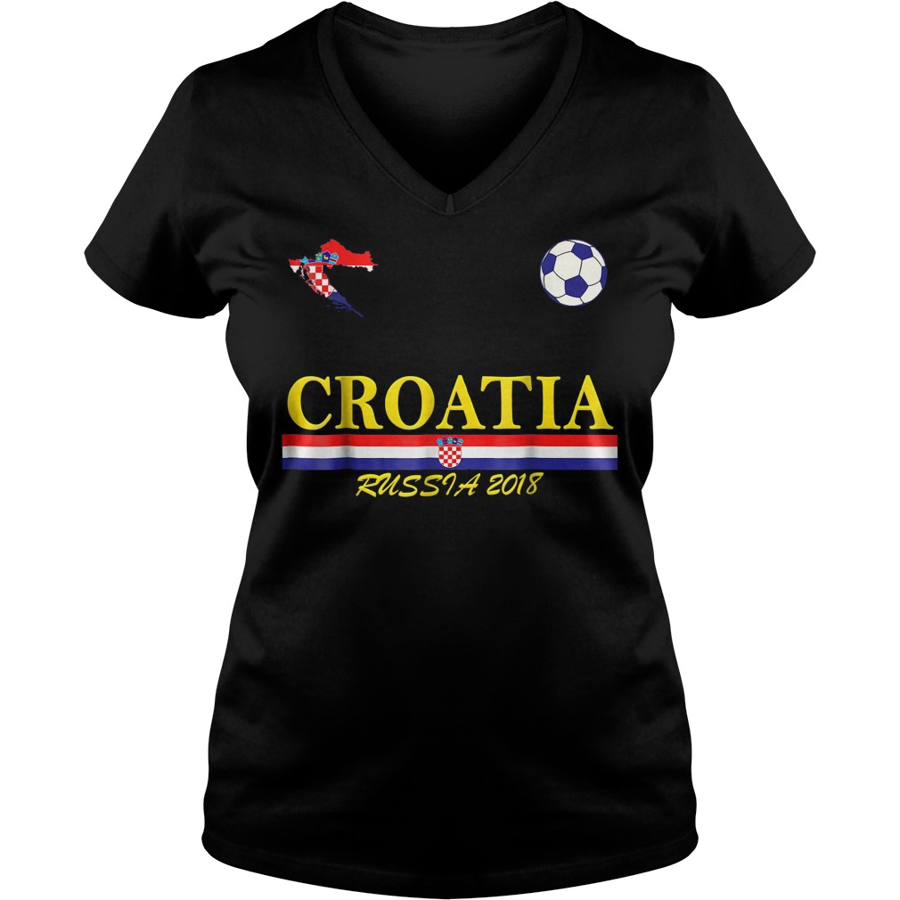 Croatia Soccer Russia World Cup 2018 T-Shirt Ladies V-Neck