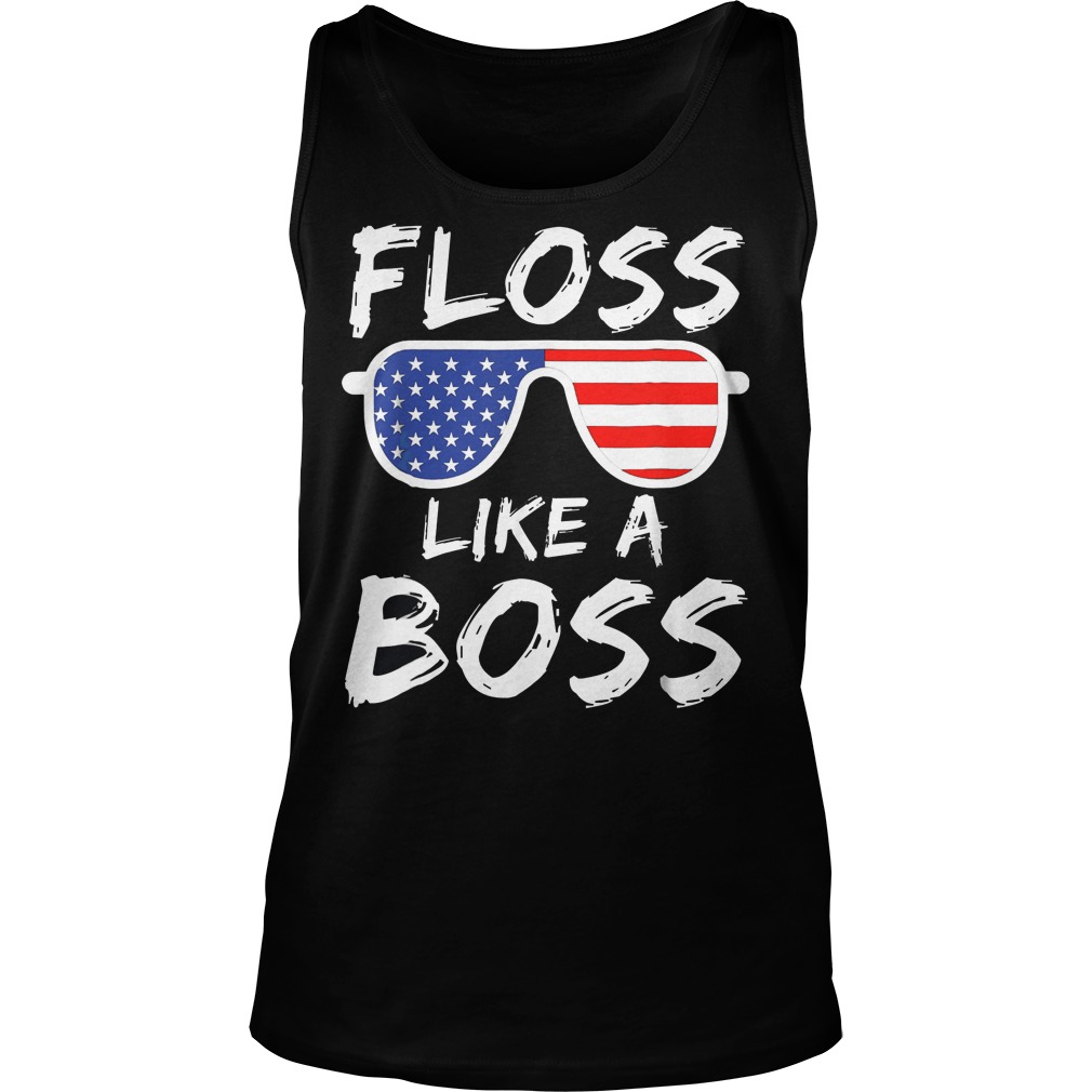 Floss Like A Boss America Glasses 4th Of July T-Shirt Unisex Tank Top