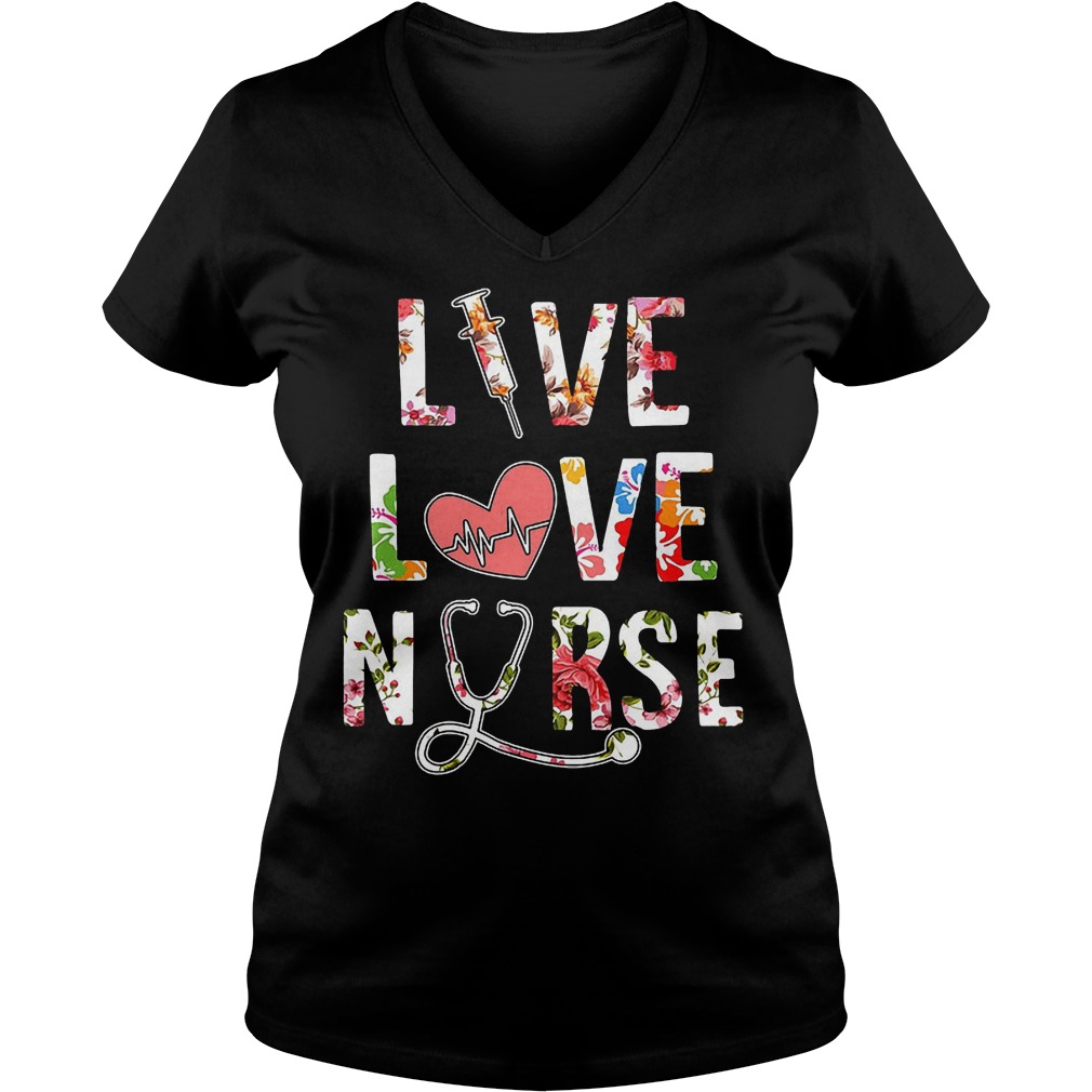 Flower Live Love Nurse T-Shirt - Kutee Boutique