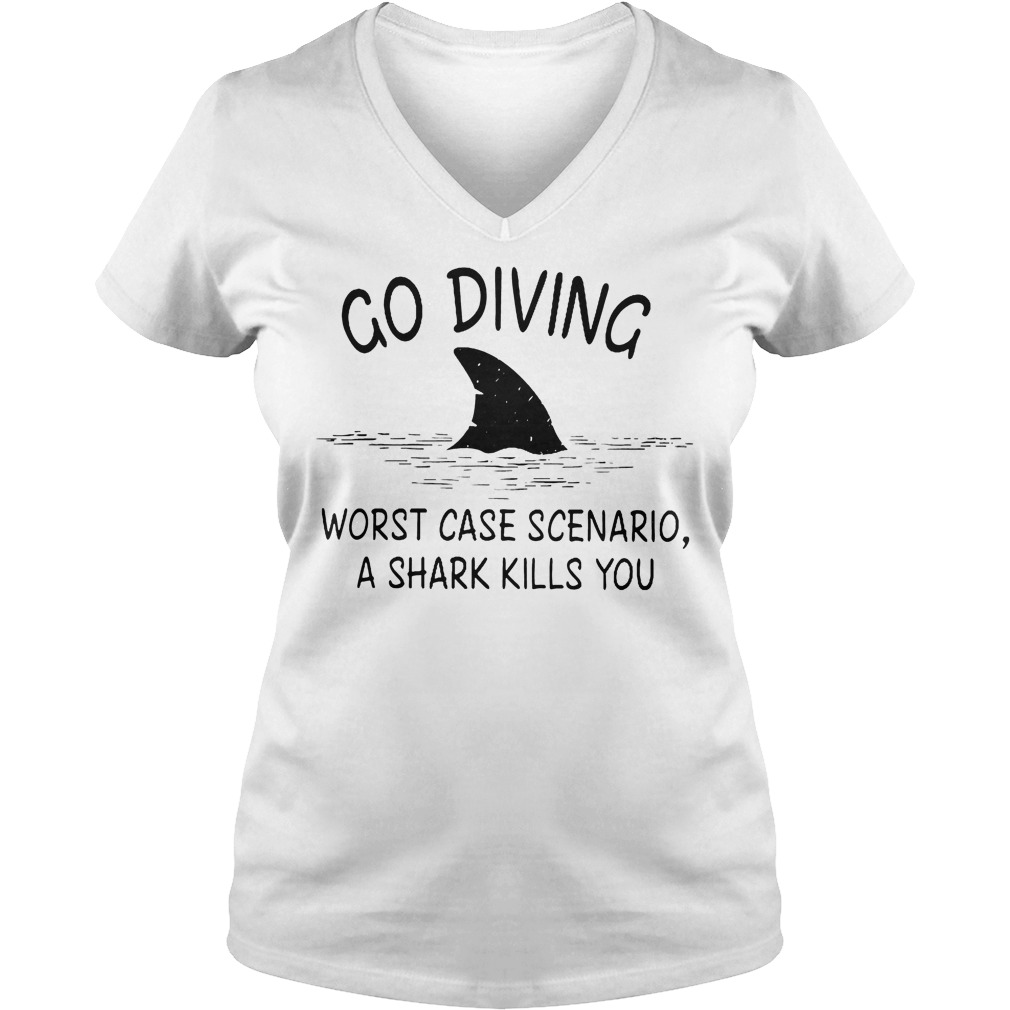 Go Diving Worst Case Scenario T-Shirt Ladies V-Neck