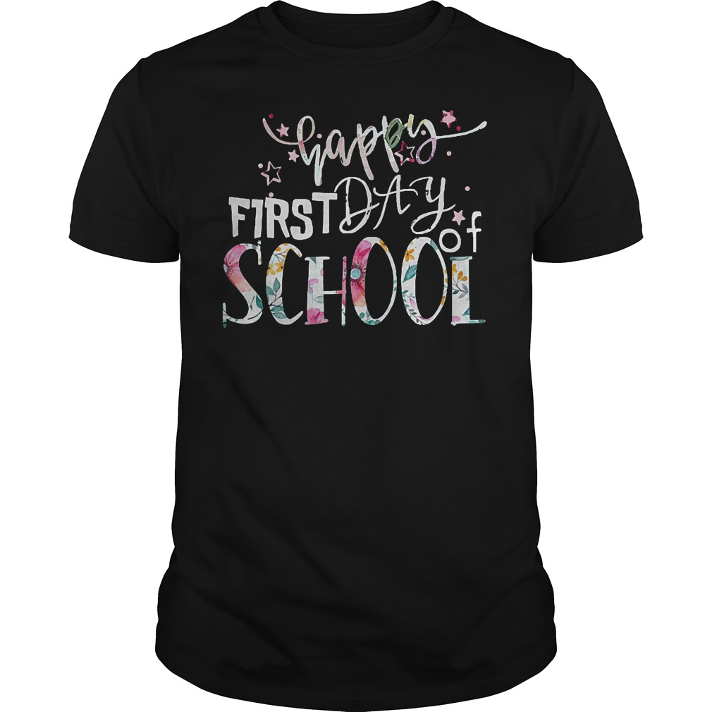 Happy First Day Of School T-Shirt Classic Guys / Unisex Tee